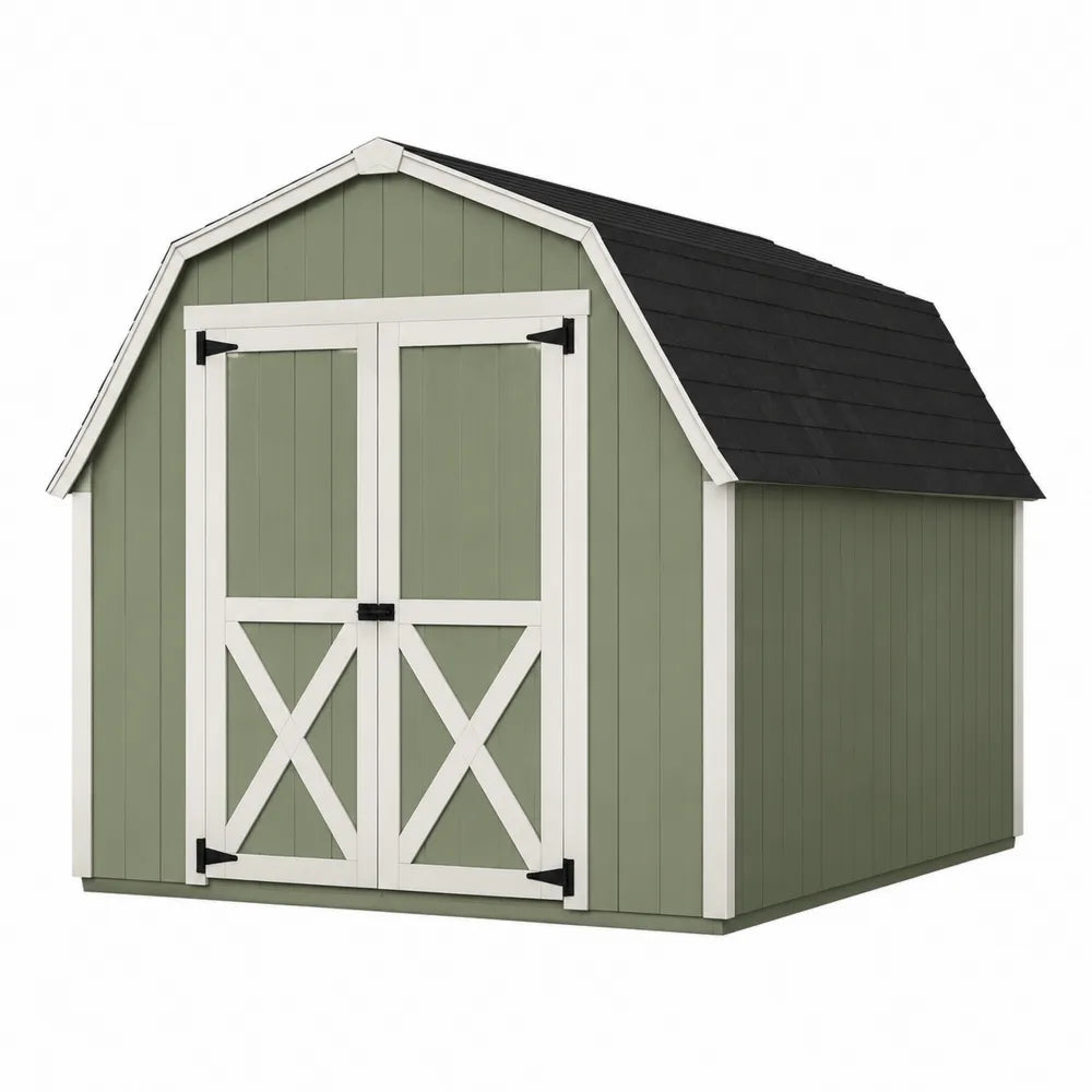Domek Ogrodowy z Płyty Drewnopochodnej 3,7m x 3,1m Zielony/Biały