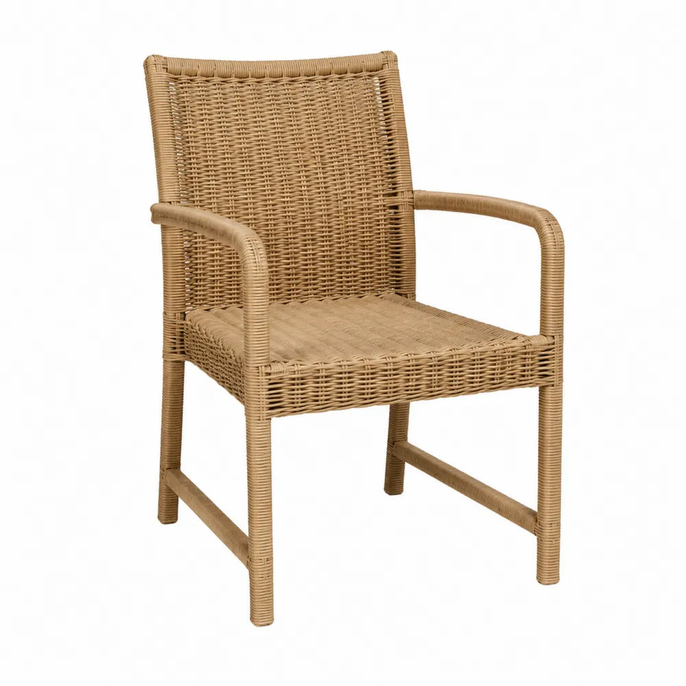 Krzesło zewnętrzne z technorattanu beżowe